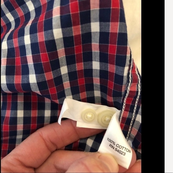 Banana Republic Mens Plaid Long Sleeve Shirt (XL) - Picture 8 of 8